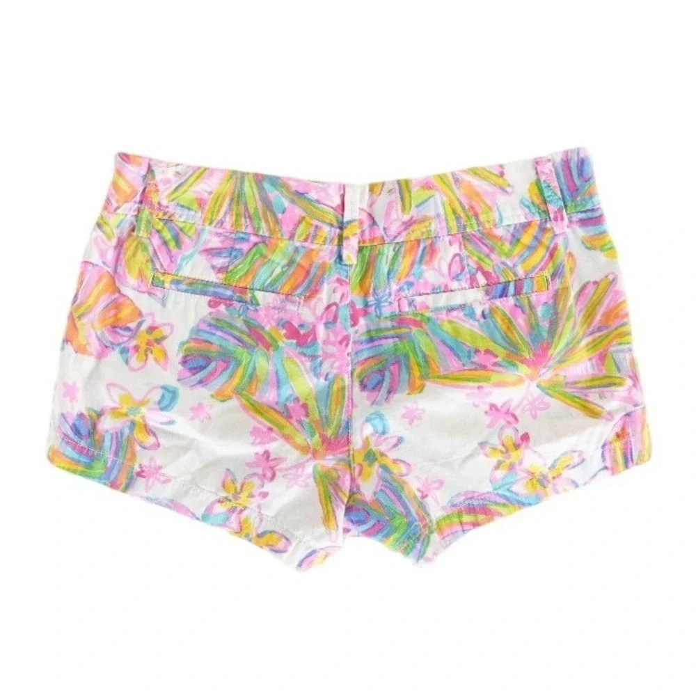 Lilly Pulitzer Shorts Women's Size 4 Multicolor Tropical Floral‎ Walsh Cotton
